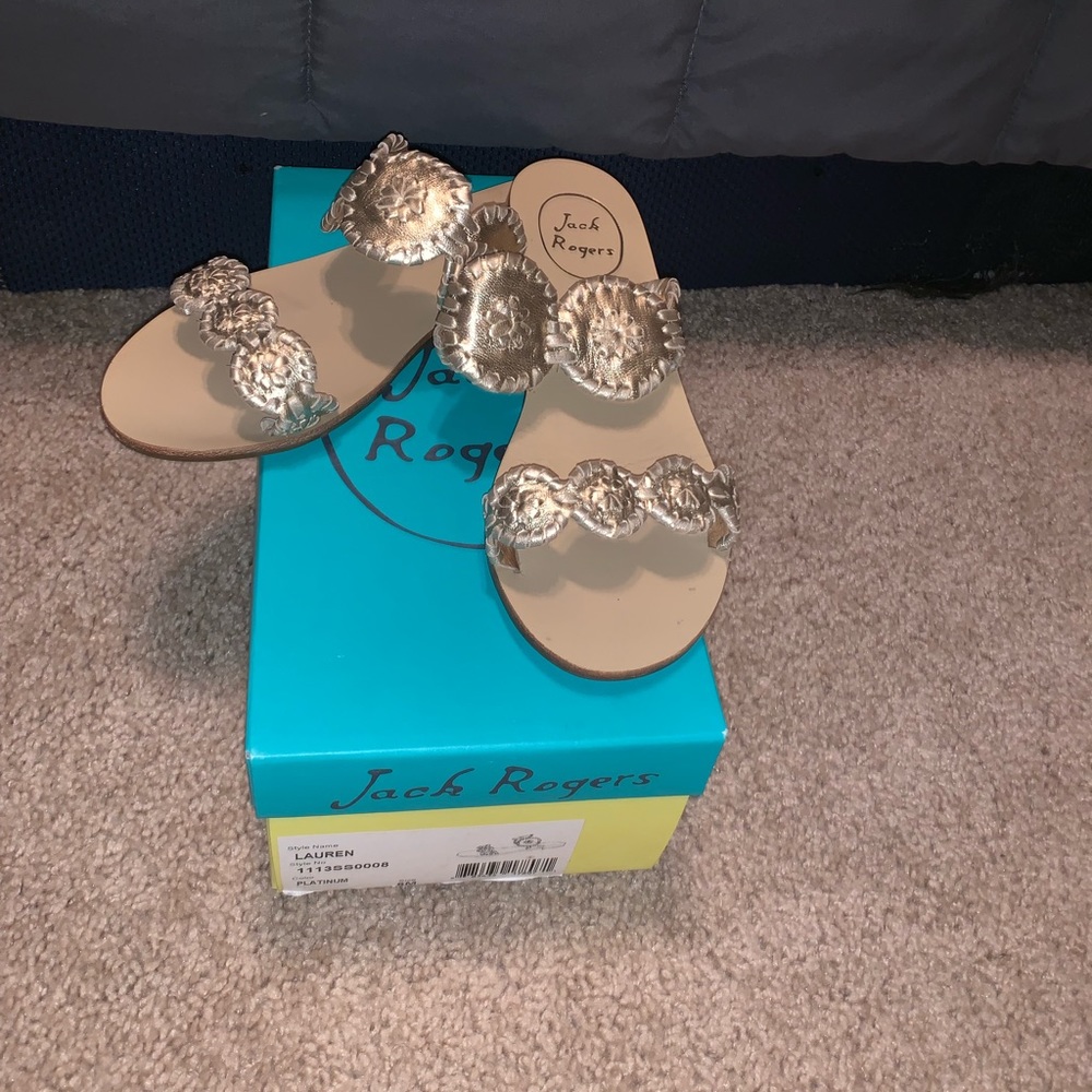Gold Jack Rogers sandals